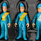 Vintage 1992 Gerry Andersons Thunderbirds The International Rescue Organization Action Figure Set - Includes All 5 Tracy Brothers 5 Inch Figures - Former Shop Display Set