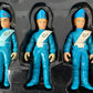 Vintage 1992 Gerry Andersons Thunderbirds The International Rescue Organization Action Figure Set - Includes All 5 Tracy Brothers 5 Inch Figures - Former Shop Display Set