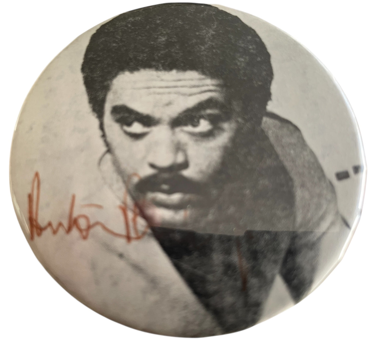 Vintage 1970's Gerry Andersons Space 1999 - Dr Bob Mathias Pin Badge - Autographed By Anton Phillips - Fantastic Condition