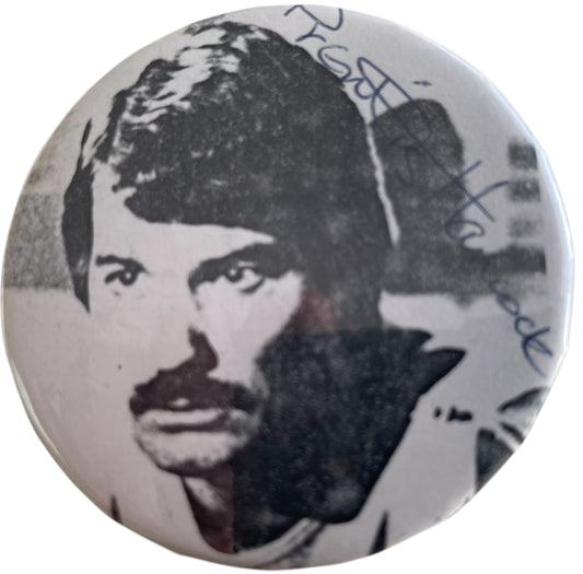 Vintage 1970's Gerry Andersons Space 1999 - Paul Morrow Pin Badge - Autographed By Prentis Hancock - Fantastic Condition