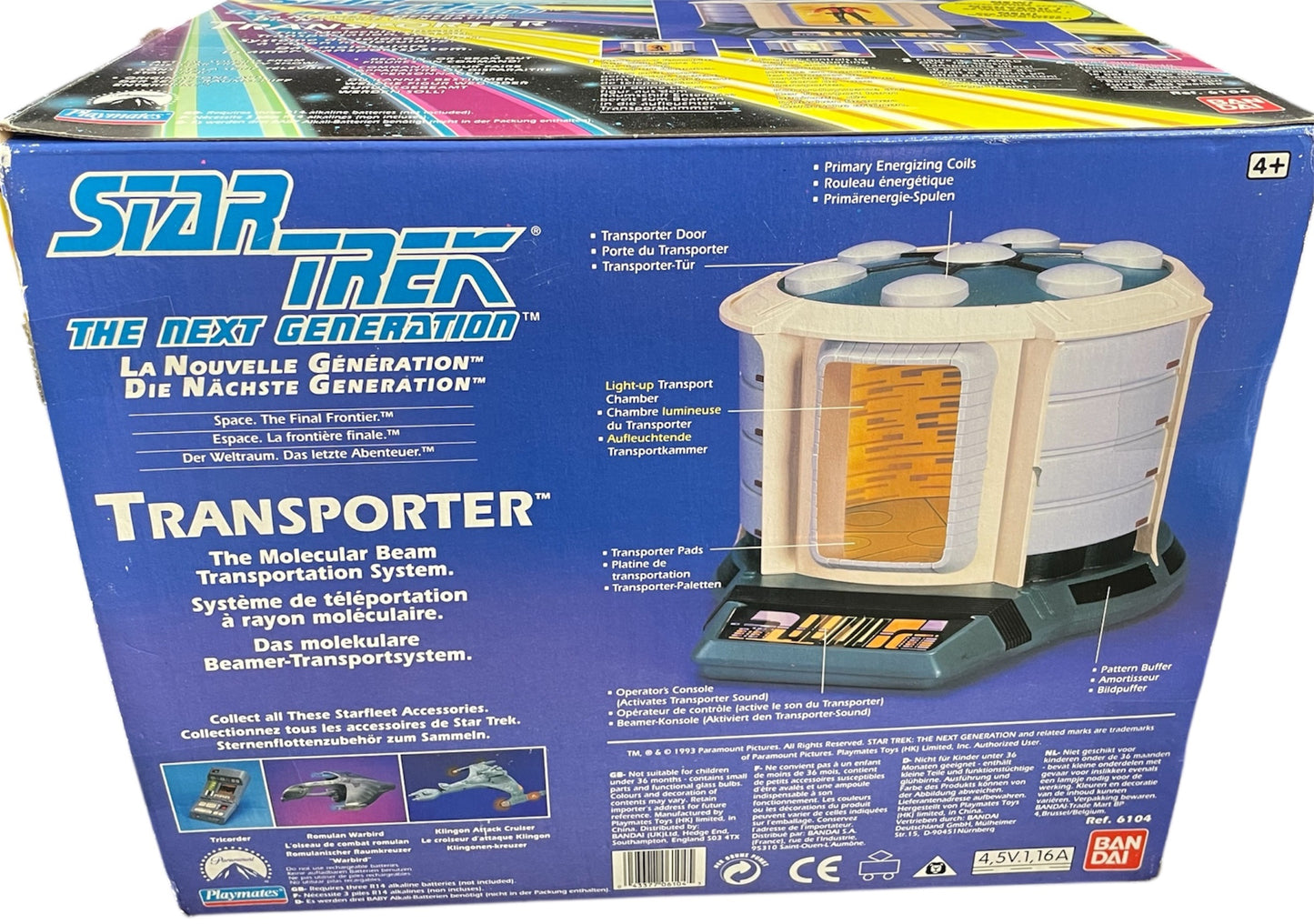 Vintage 1993 Playmates Star Trek The Next Generation Electronic Transporter Chamber Play Set - Brand New Shop Stock Room Find