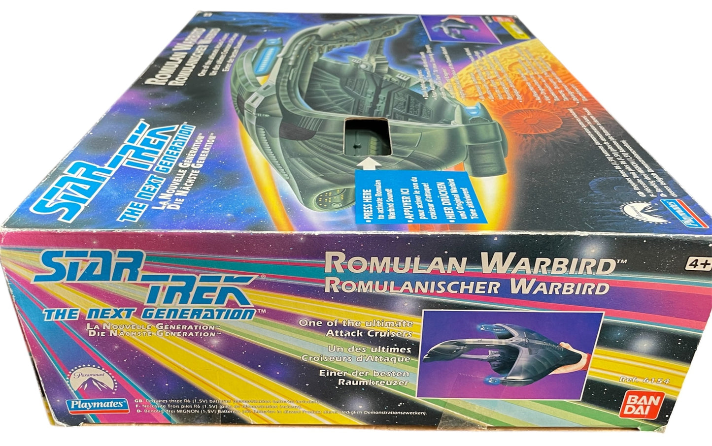 Vintage Playmates 1993 Star Trek The Next Generation Collectors Series Electronic Romulan Warbird Replica Model Star Ship - Shop Stock Room Find