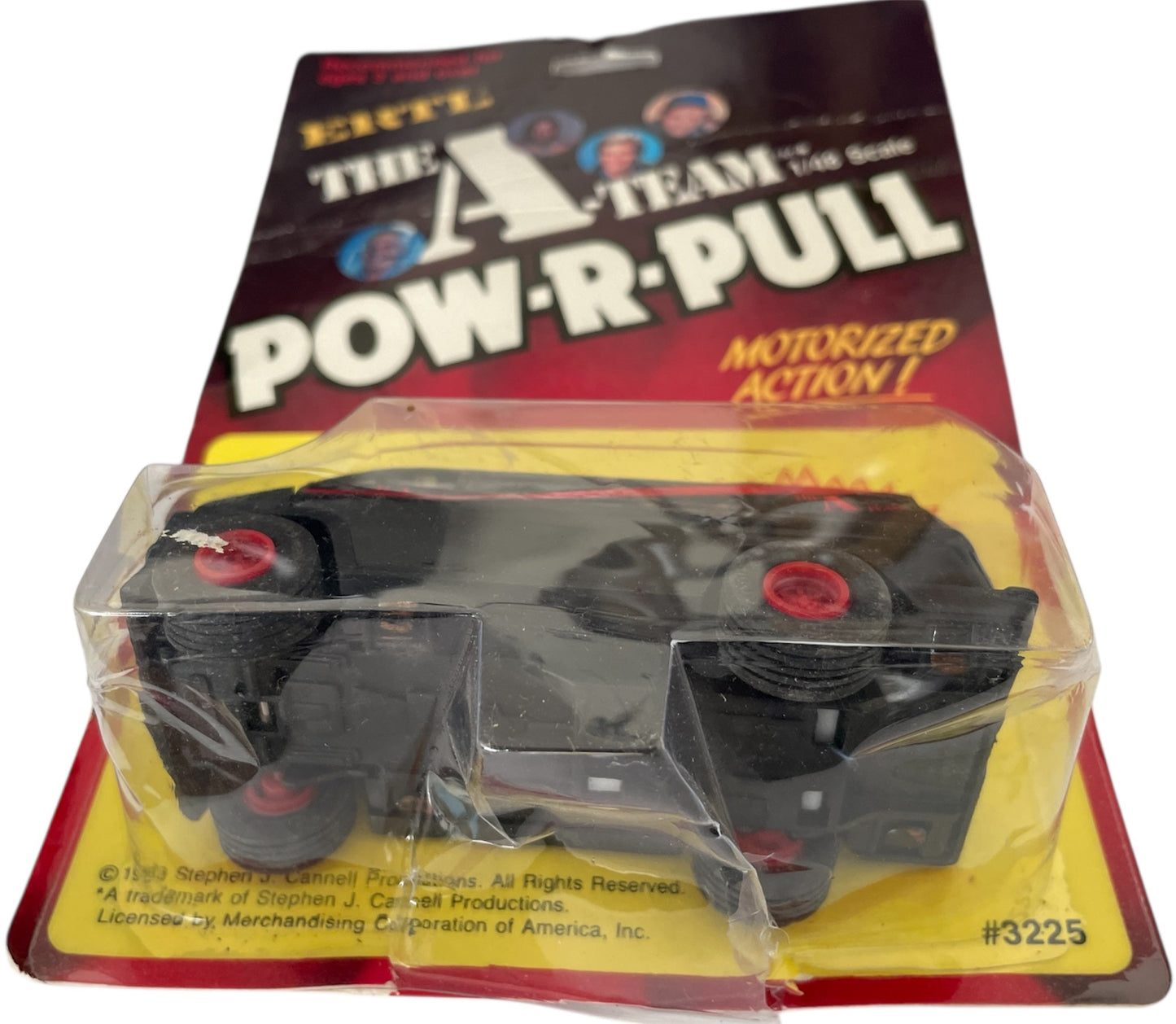 Vintage 1983 ERTL The A Team POW-R-PULL B.A Baracus GMC Die-cast Metal Van 1:48 Scale -With Pull Back And Go Motorized Action - Factory Sealed Former Shop Stock