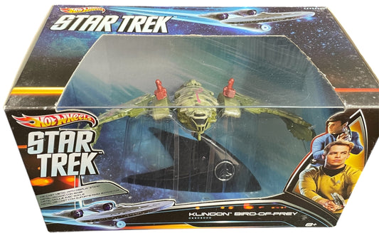 Vintage Mattel 2013 Hot Wheels Star Trek The Movie The Klingon Bird Of Prey Diecast Replica Space Ship Mode - Brand New Factory Sealed Shop Stock Room Find