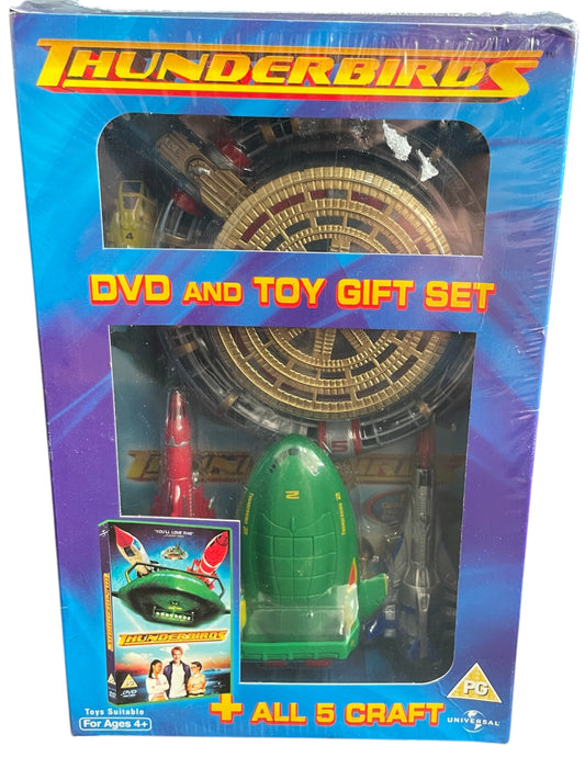 Vintage 2004 Gerry Andersons Thunderbirds The Movie Box Set Of 5 Thunderbirds Crafts + Top Secret Tracy Island Map And The Movie DVD - Brand New Factory Sealed Shop Stock Room Find