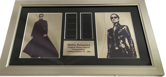 Vintage Excalibur Promotions The Matrix Reloaded Original 35mm Filmcel Presentation Limited Edition Mounted in an 36cm x 22cm Frame - Former Shop Stock