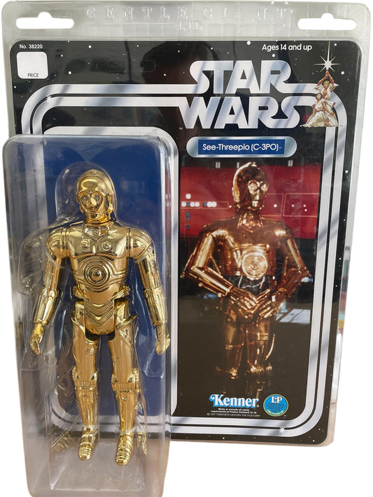Vintage 2011 Star Wars The Original Trilogy Gentle Giant See-Threepio C3PO 12 Action Action Figure In Shinning Gold Finish - Brand New Factory Sealed Shop Stock Room Find
