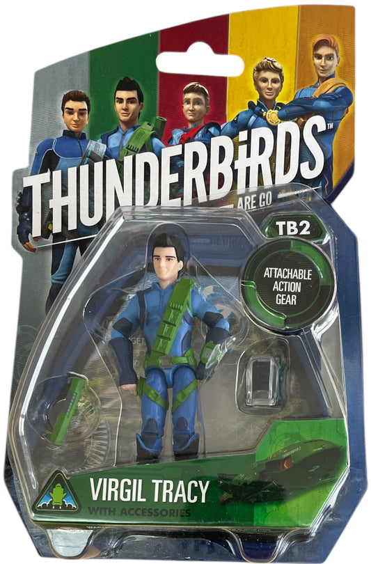 Vivid 2015 Gerry Andersons - Thunderbirds Are Go - Virgil Tracy Action Figure With Attachable Action Gear - Factory Sealed Shop Stock Room Find