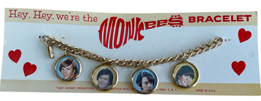 Vintage Raybert 1967 Hey Hey Were The Monkees Bracelet With Photos - Unsold Shop Stock Room Find