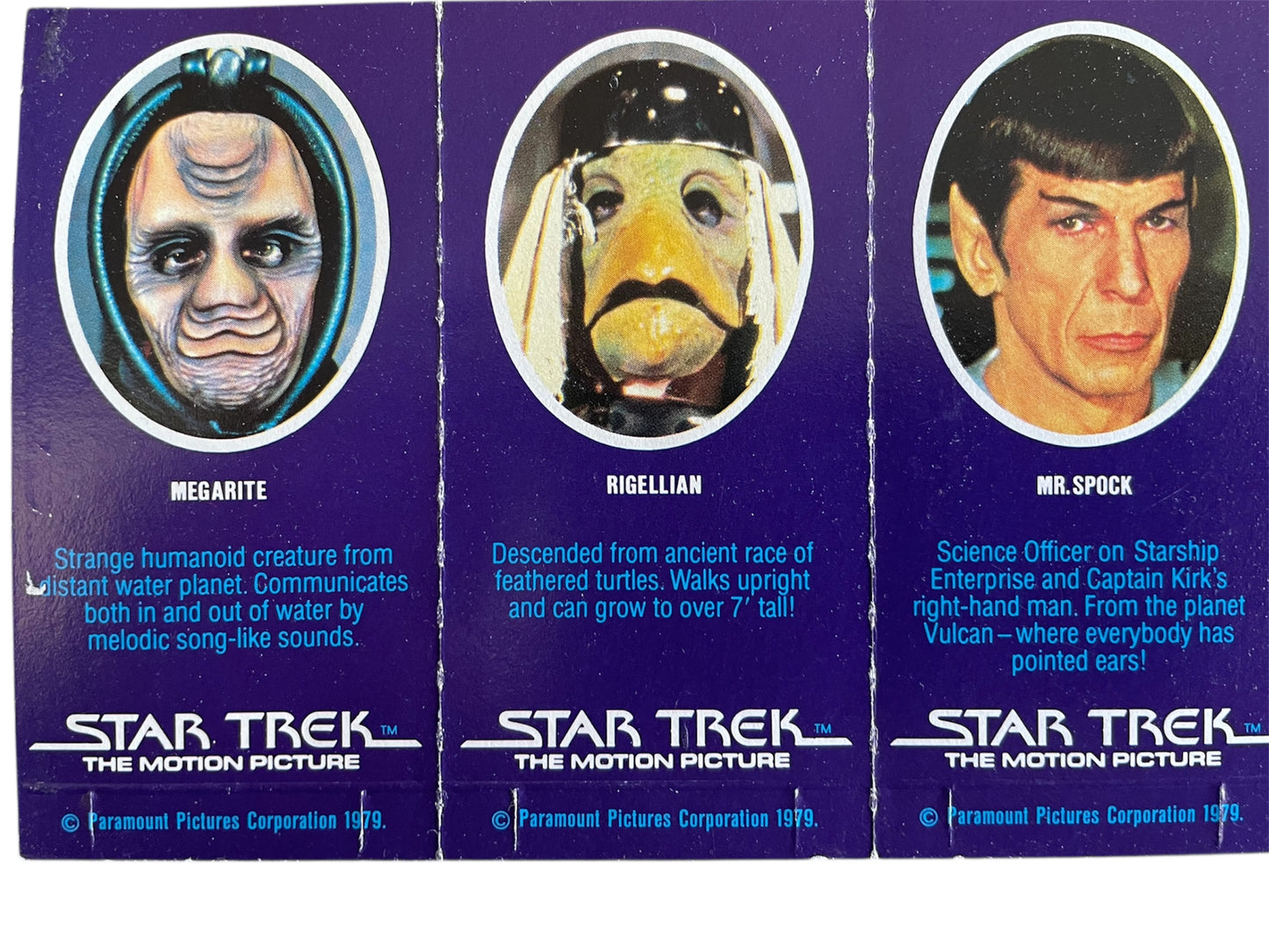 Vintage 1979 Star Trek The Motion Picture Weetabix Breakfast Cereal Box - Vulcan Shuttle With Three Free Figure Cards - Unused And Uncut - Ex Shop Stock