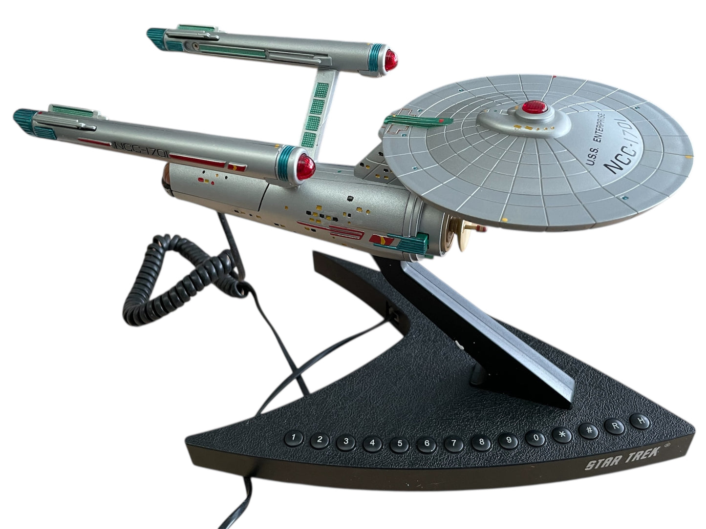 Vintage Telemania 1993 Star Trek The Original Series USS Enterprise NCC-1701 Collectors Edition Telephone - Former Shop Counter Display Item