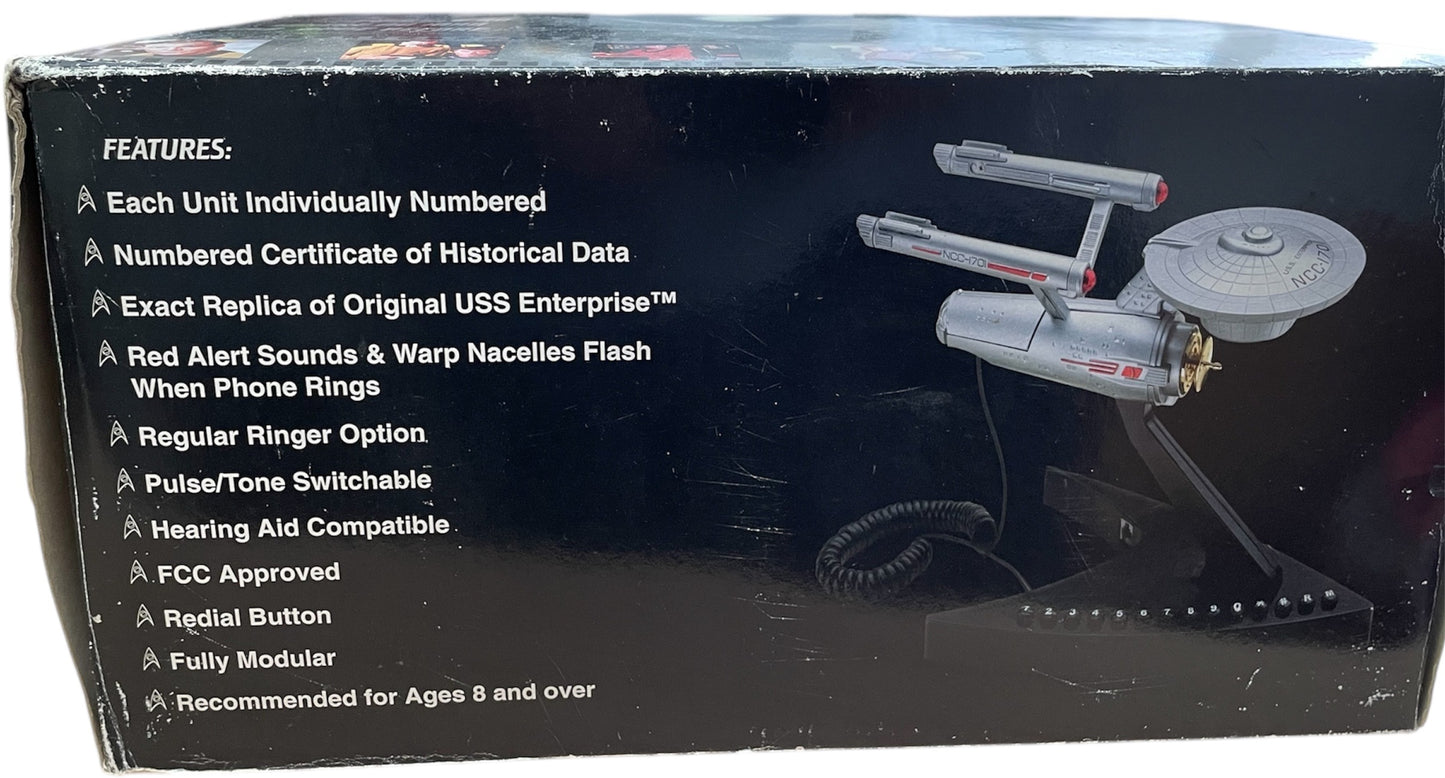 Vintage Telemania 1993 Star Trek The Original Series USS Enterprise NCC-1701 Collectors Edition Telephone - Former Shop Counter Display Item