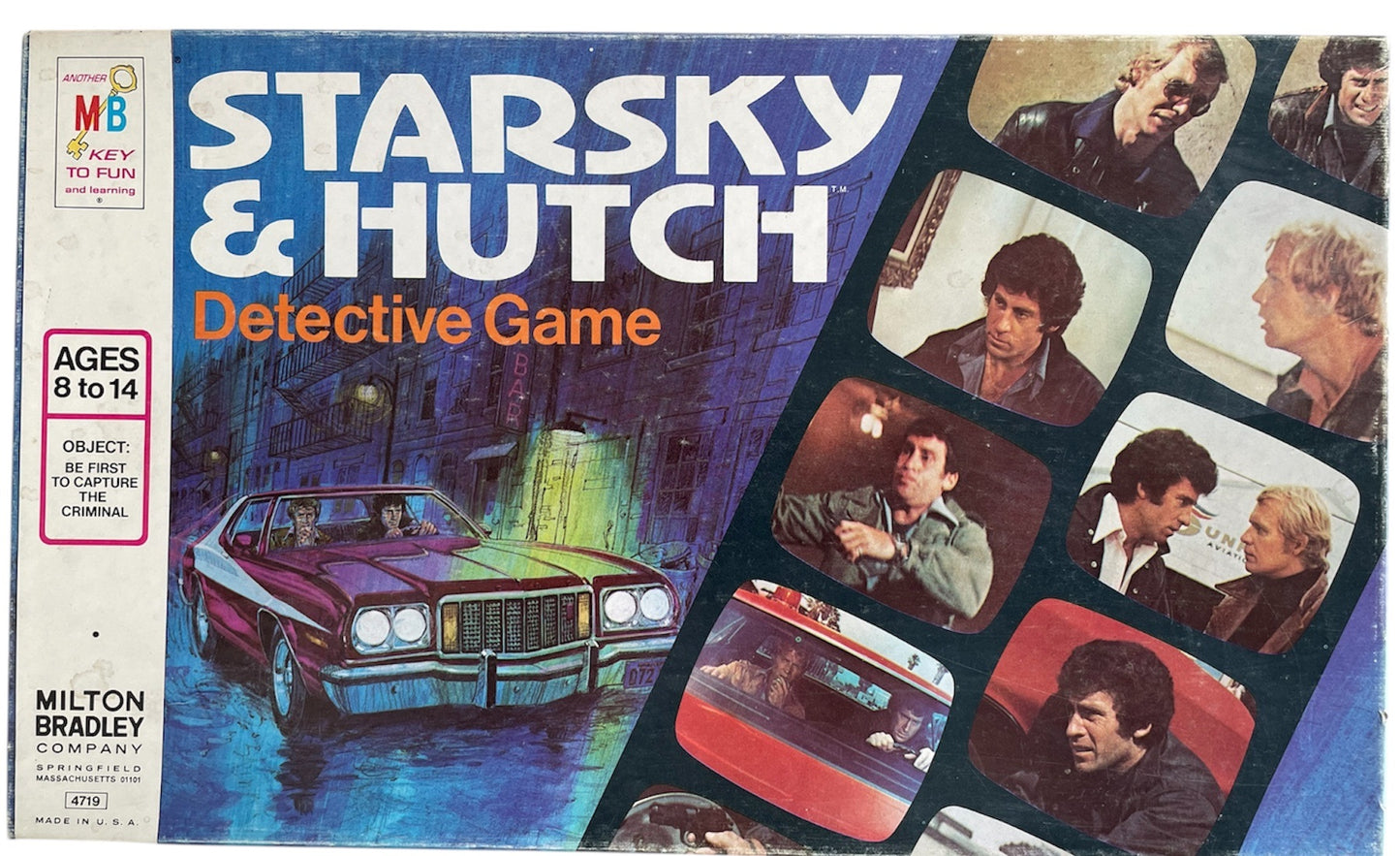Vintage 1976 MB Games Starsky And Hutch The Detective Board Game - An Action Packed Board Game For 2 - 4 Players - Fantastic Condition, 100% Complete - In The Original Box