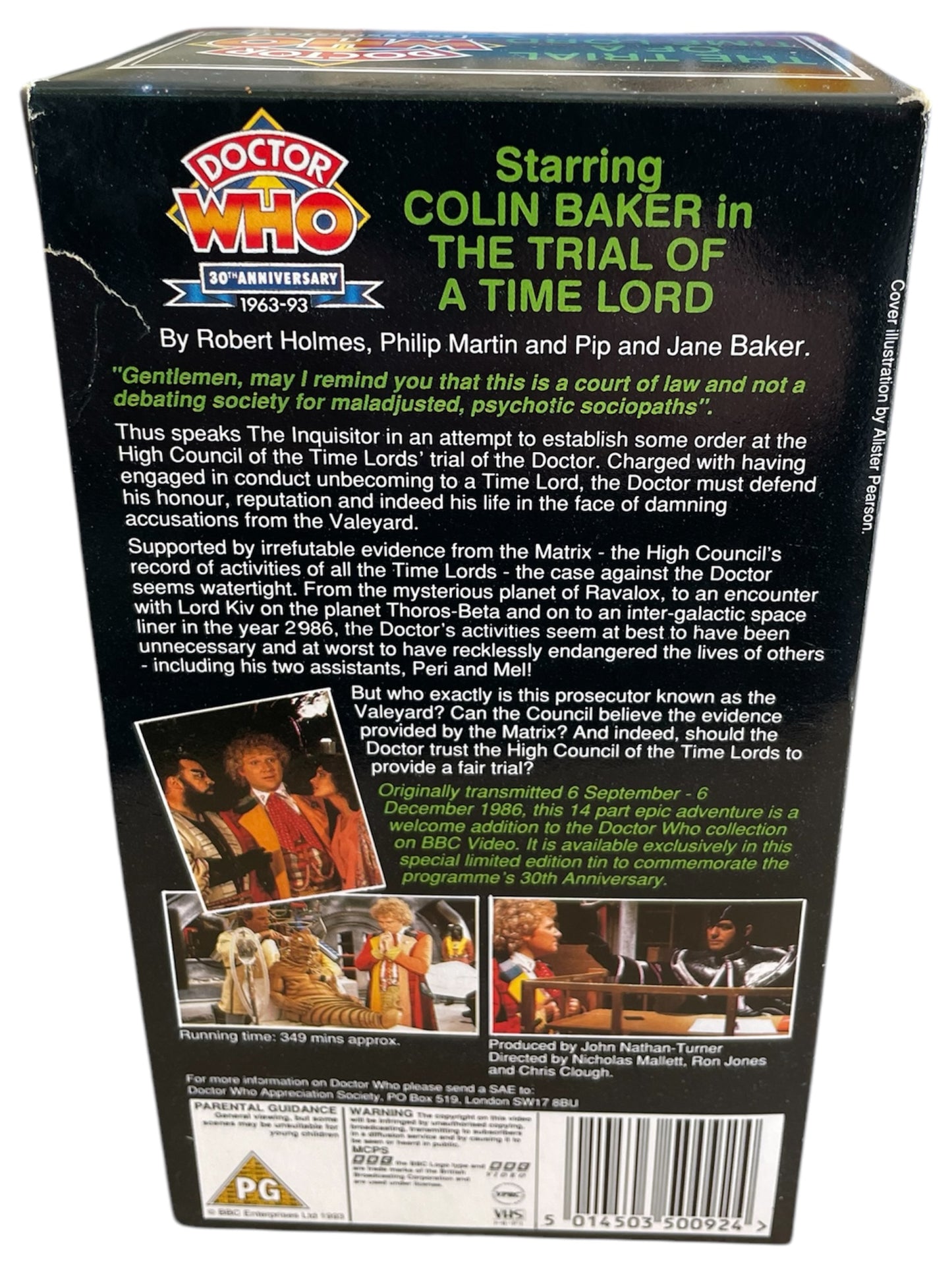 Vintage Dr Doctor Who The Trial Of A Time Lord Triple VHS Video Cassettes In A Limited Edition Collectable Tardis Tin - Shop Stock Room Find