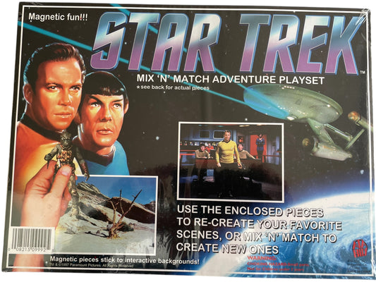 Vintage 1997 Star Trek The Original Series Mix N Match Magnetic Fun Adventure Playset - Brand New Factory Sealed Shop Stock Room Find