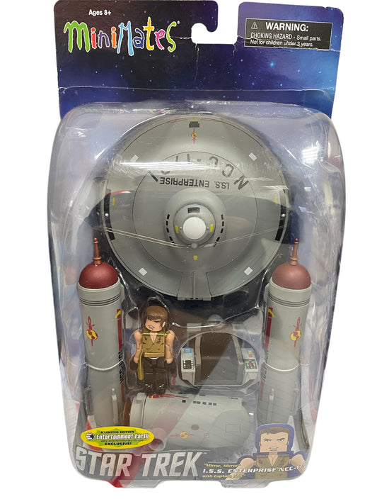 Vintage 2013 Diamond Select Star Trek The Original Series Minimates Mirror Mirror U.S.S. Enterprise Star Ship With Mini Captain Kirk Figure