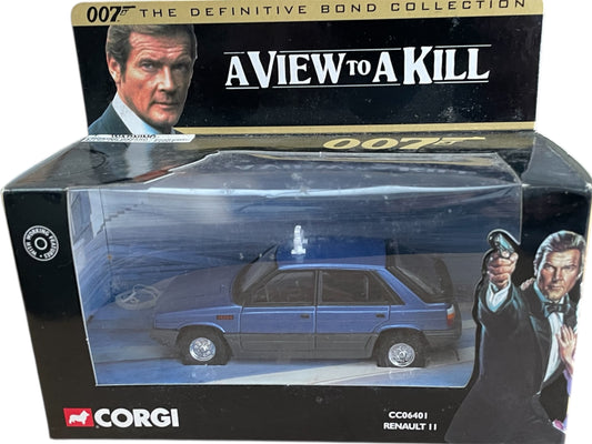 Vintage Corgi 2000 James Bond The Definitive Bond Collection Renault Taxi DieCast No. CC06401 as seen in the movie A View To A Kill - Brand New Shop Stock Room Find