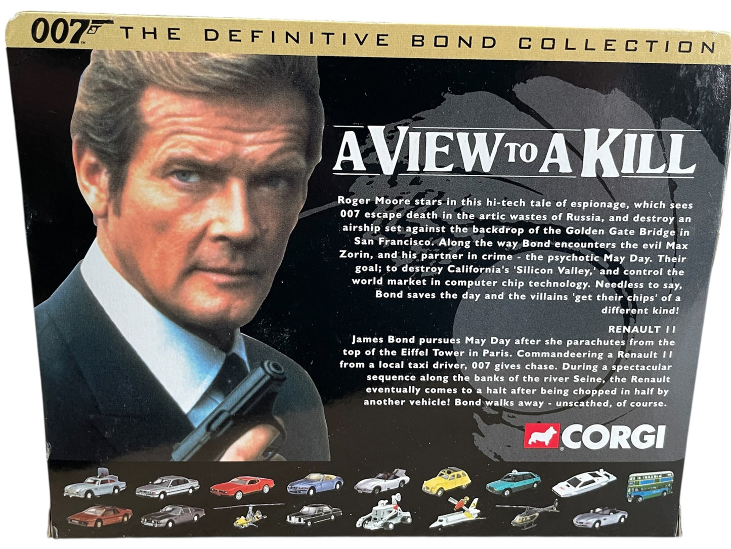 Vintage Corgi 2000 James Bond The Definitive Bond Collection Renault Taxi DieCast No. CC06401 as seen in the movie A View To A Kill - Brand New Shop Stock Room Find