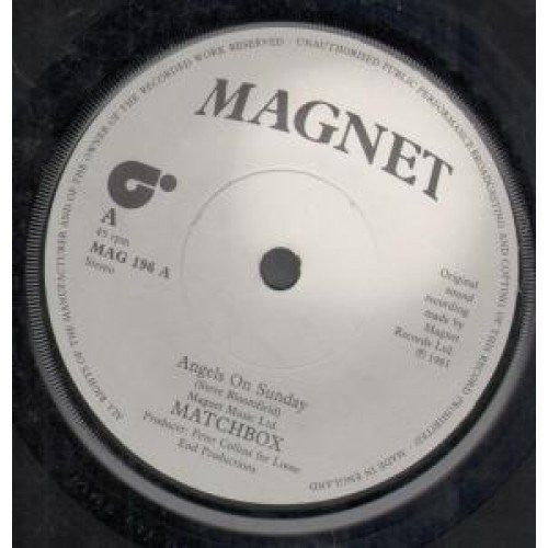 Vintage 1981 Matchbox - Angels On Sunday 7" Vinyl Record 45RPM Magnet Record Label