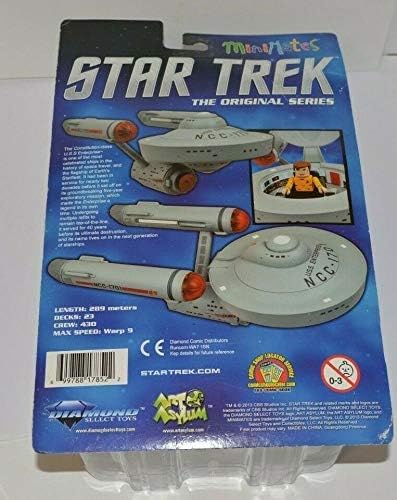 Vintage 2013 Diamond Select Star Trek The Original Series Minimates Mirror Mirror U.S.S. Enterprise Star Ship With Mini Captain Kirk Figure