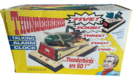 Vintage 1992 Gerry Andersons Thunderbirds - Thunderbird 2 Talking Alarm Clock. - Former Shop Counter Display Item