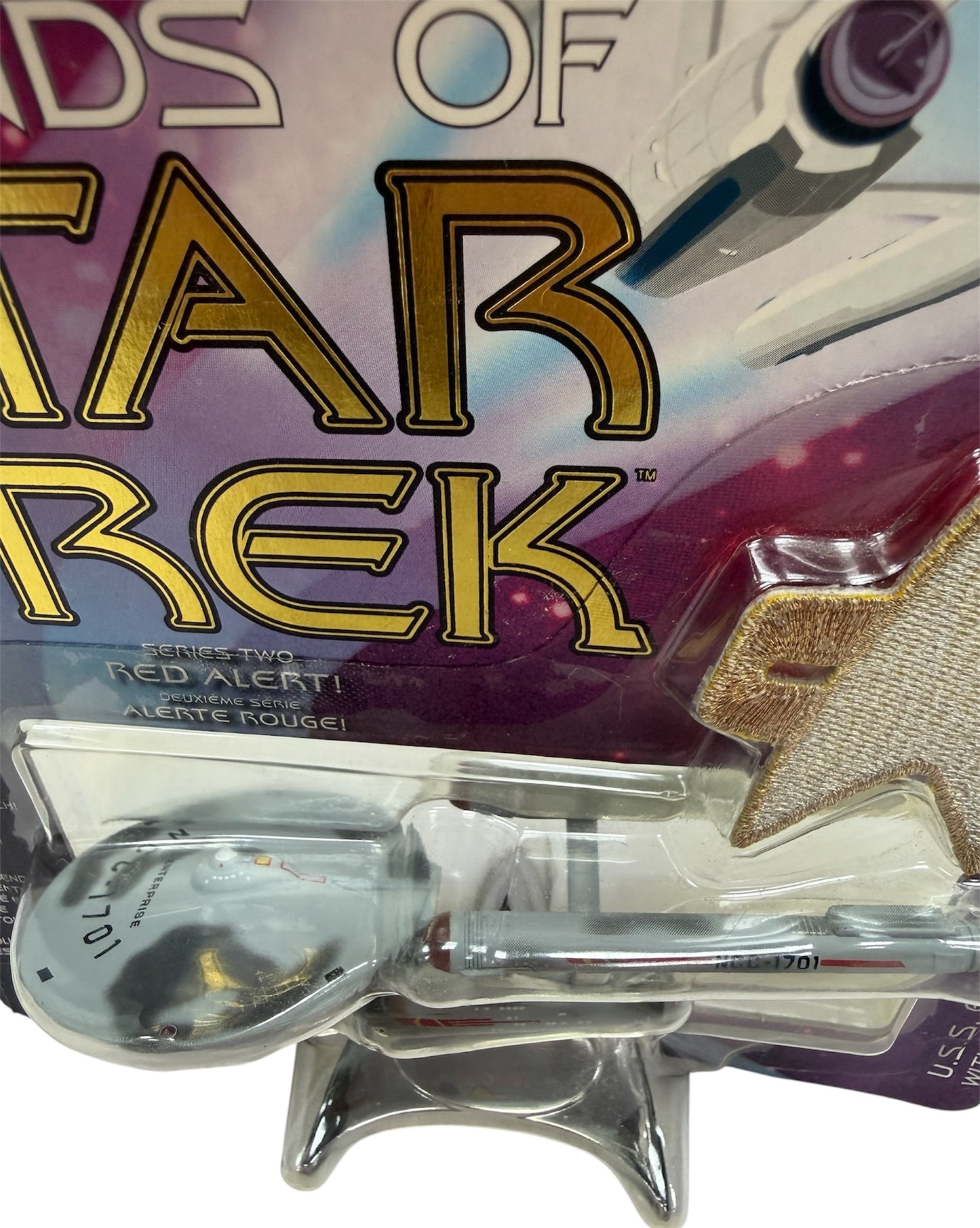 Vintage 2005 Johnny Lightning Die-Cast Star Trek The Original Series USS Enterprise NCC-1701 With Battle Damage Space Star Ship - Factory Sealed Shop Stock Room Find