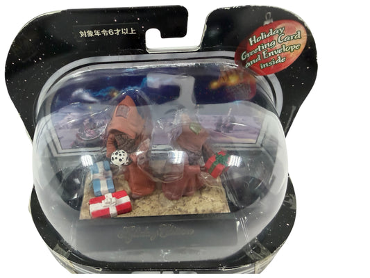 Vintage 2004 Star Wars Holiday Edition Jawa's Action Figure Twin Pack With Greeting Card And Envelope - Ex Shop Stock