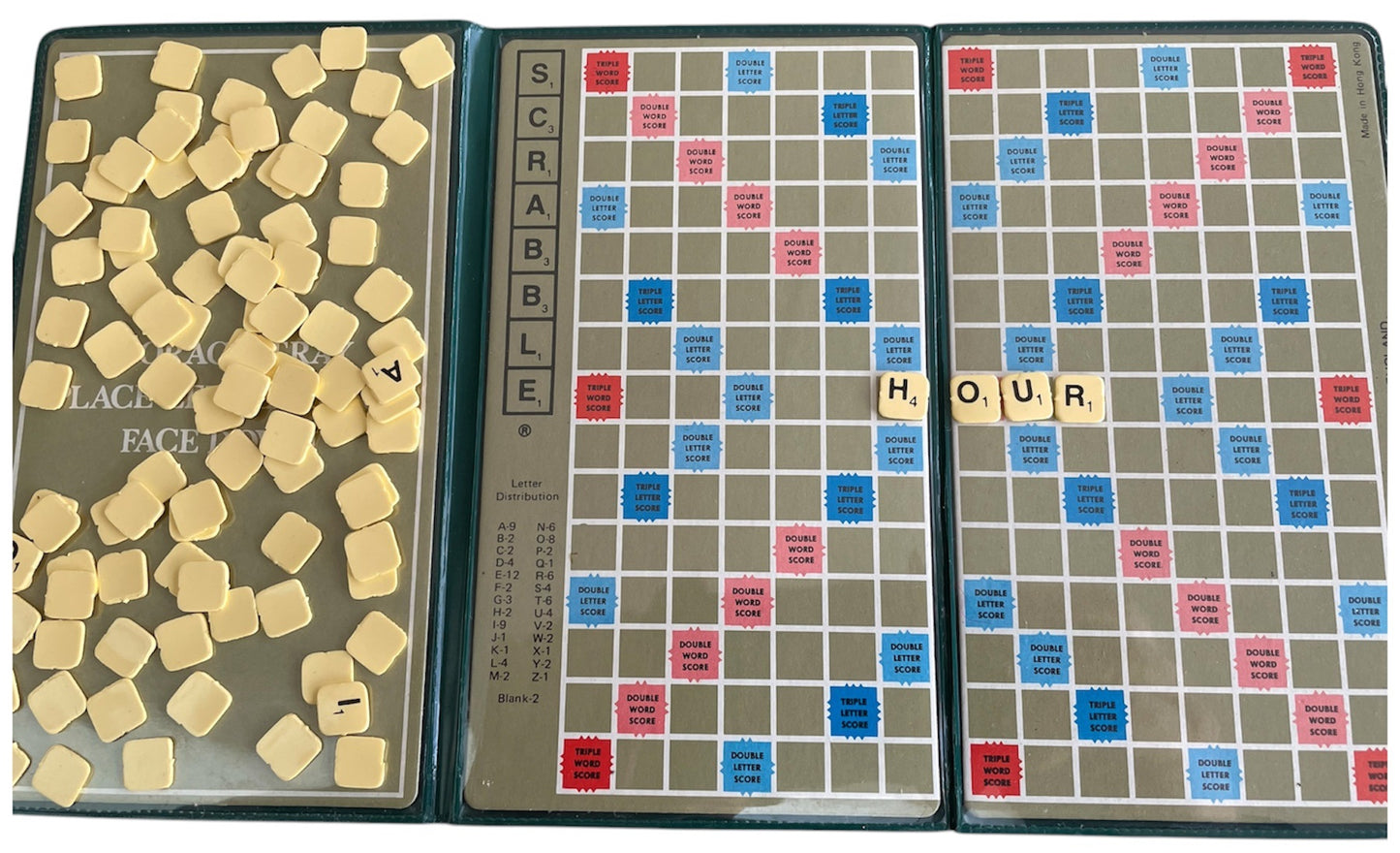 Vintage 1954 Spears Games Pocket Scrabble Travel Edition - Very Good Condition - In Plastic Wallet