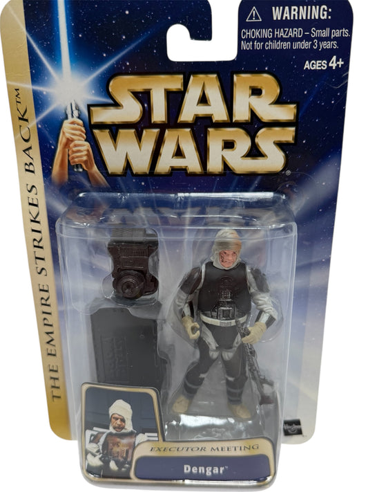 Vintage 2003 Star Wars The Empire Strikes Back Executor Meeting Dengar Action Figure - Factory Sealed Shop Stock Room Find