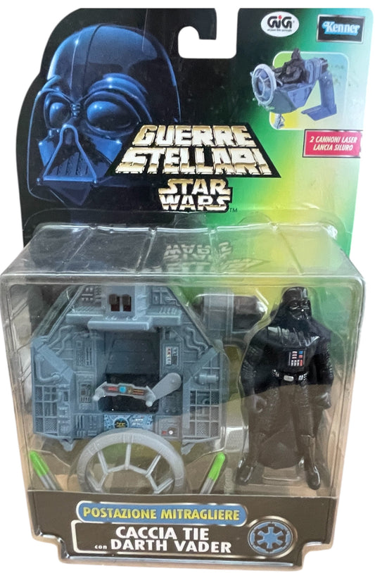 Vintage Kenner 1998 Star Wars The Power Of The Force Tie Fighter Gunner Station With Darth Vader Action Figure - Brand New Factory Sealed Shop Stock Room Find