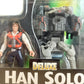 Vintage Kenner 1996 Star Wars The Power Of The Force Deluxe Han Solo Action Figure With Smuggler Flight Pack - Brand New Factory Sealed Shop Stock Room Find