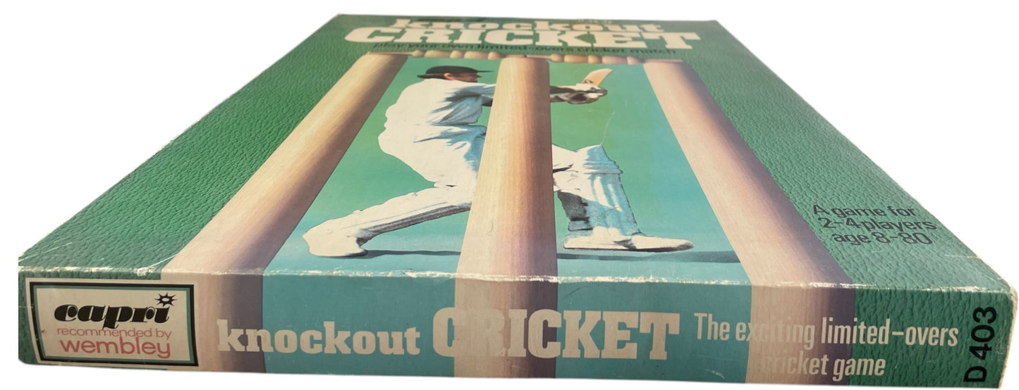 Vintage 1976 Capri Knockout Cricket - The Exciting Limited Overs Table Top Cricket Game - Fantastic Condition - In The Original Box