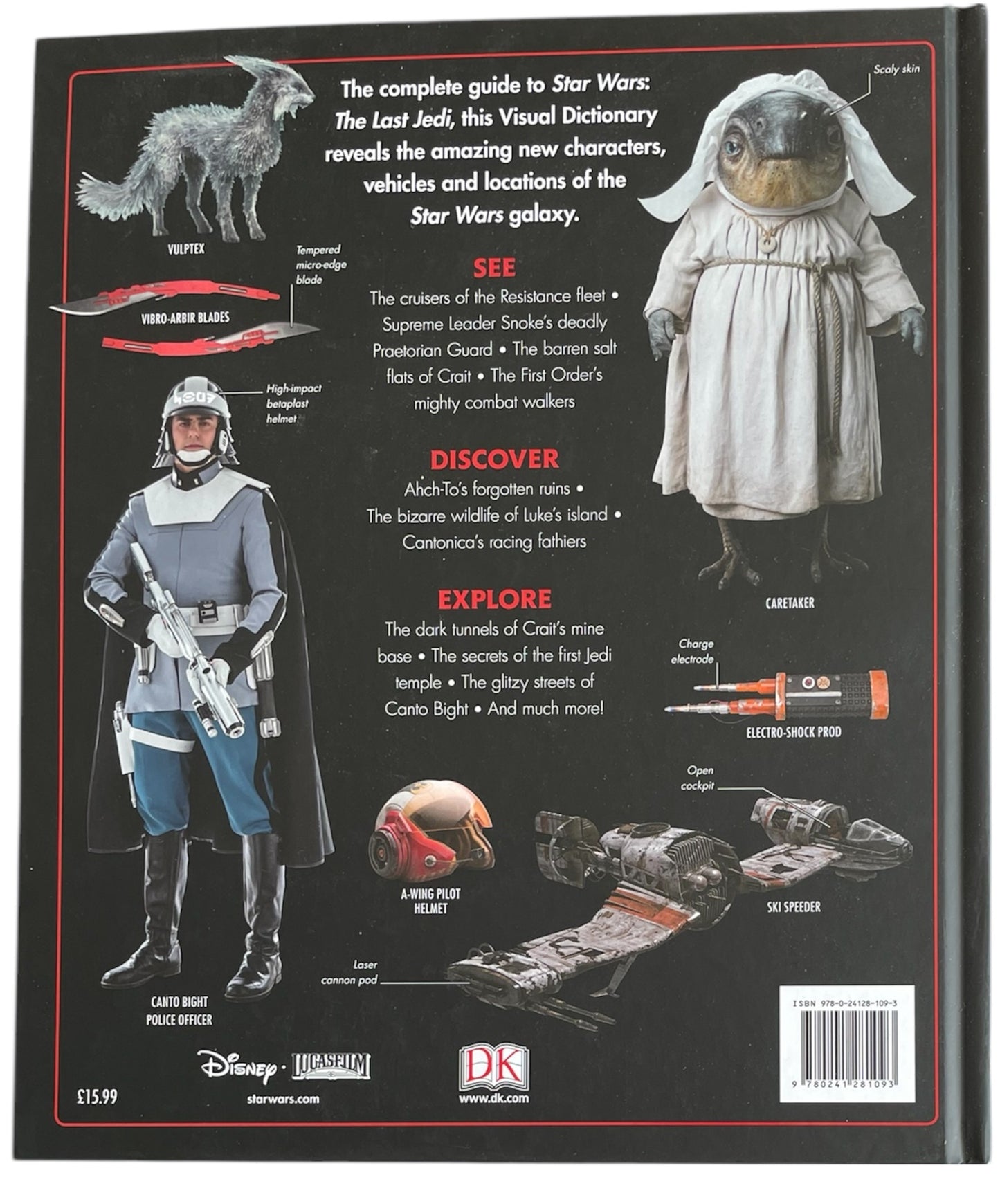 2017 DK Star Wars The Last Jedi The Visual Dictionary Large Hardback Book - Brand New Ex Shop Stock