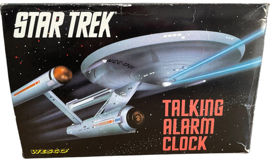 Vintage 1993 Star Trek The Original Series USS Enterprise NCC-1701 Talking Alarm Clock -&nbsp; Shop Stock Room Find