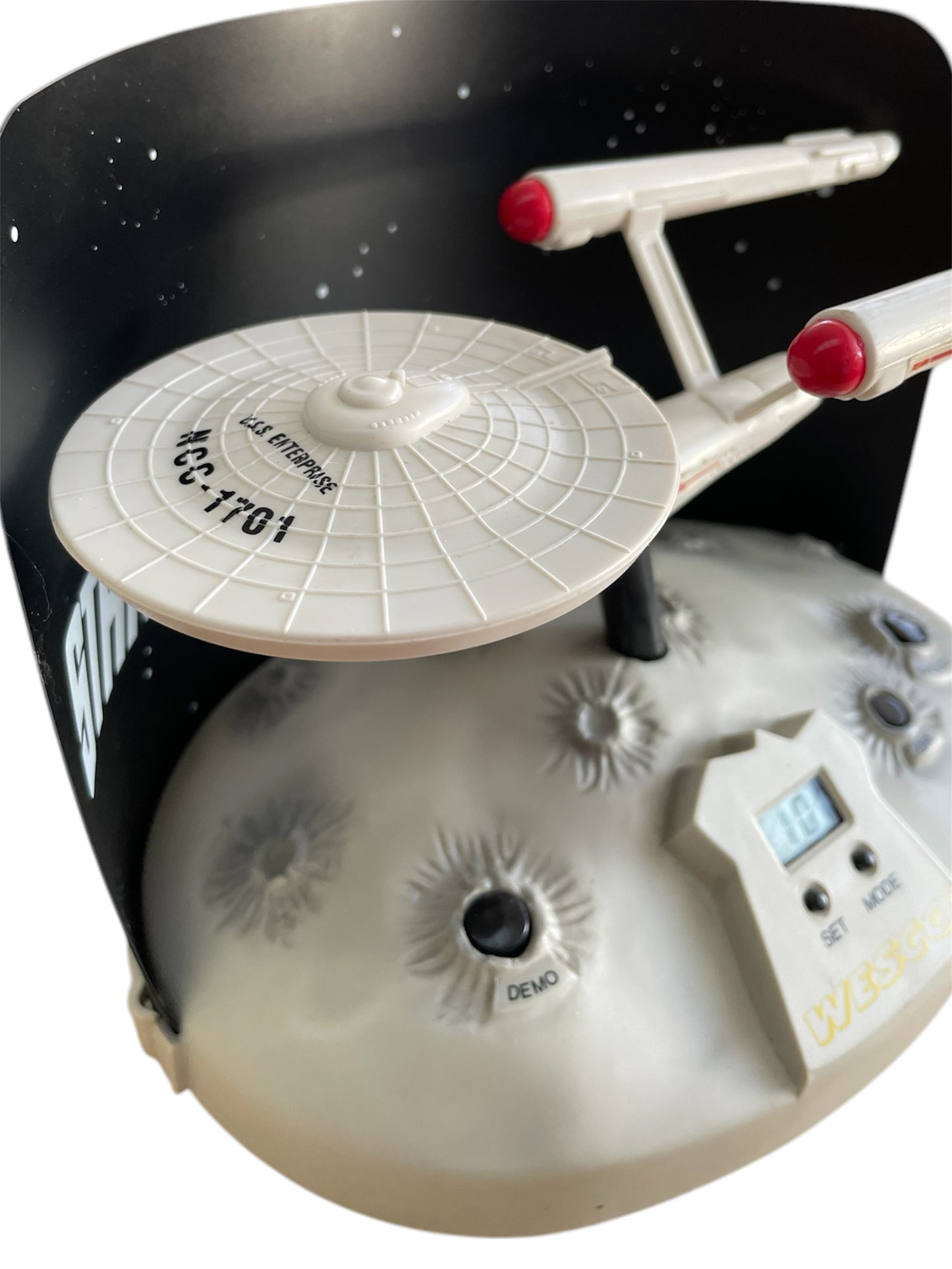 Vintage 1993 Star Trek The Original Series USS Enterprise NCC-1701 Talking Alarm Clock -&nbsp; Shop Stock Room Find