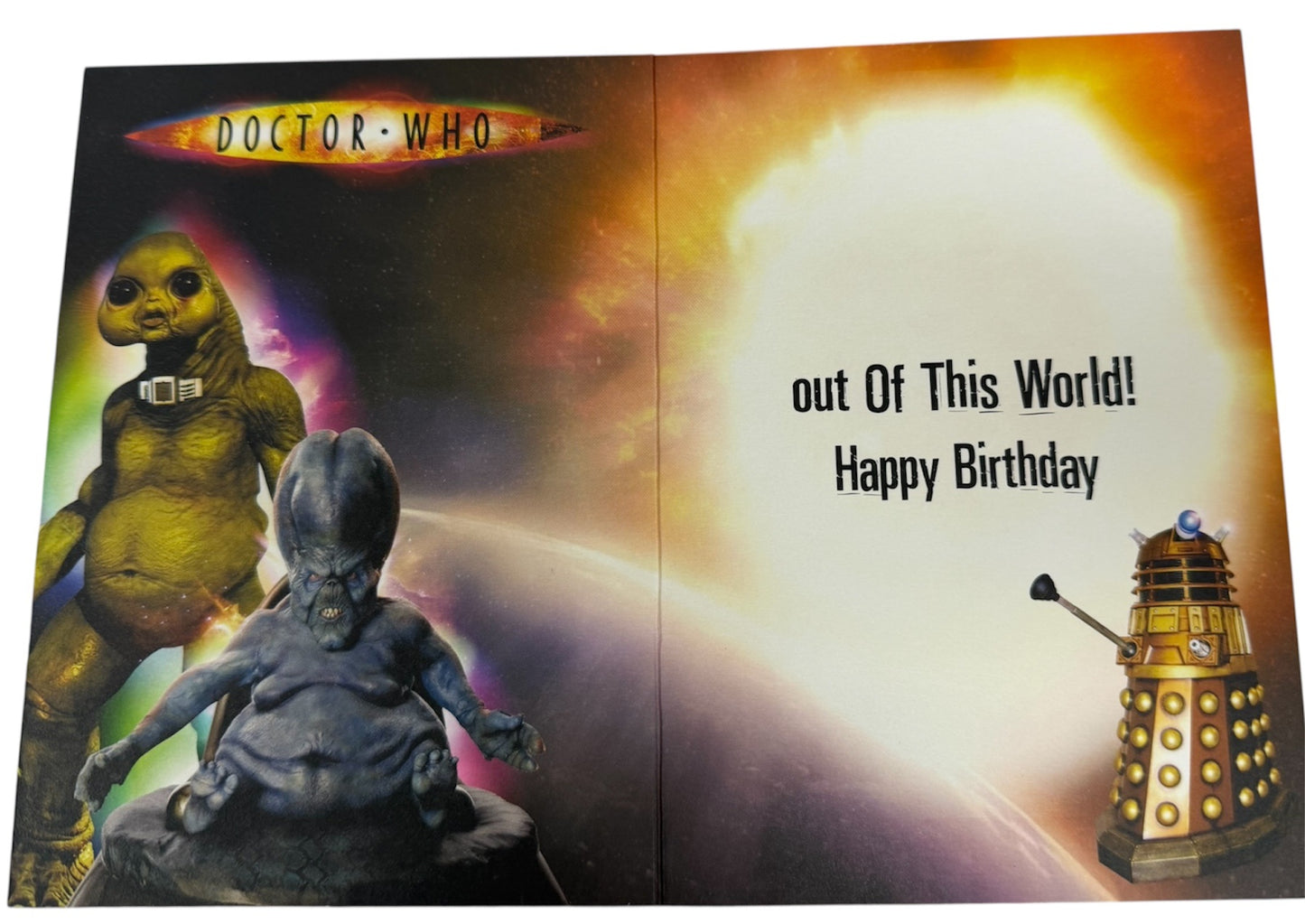 Vintage Danila 2005 Dr Doctor Who  Birthday Card - The Adversaries - Out Of This World Birthday - Brand New Shop Stock Room Find