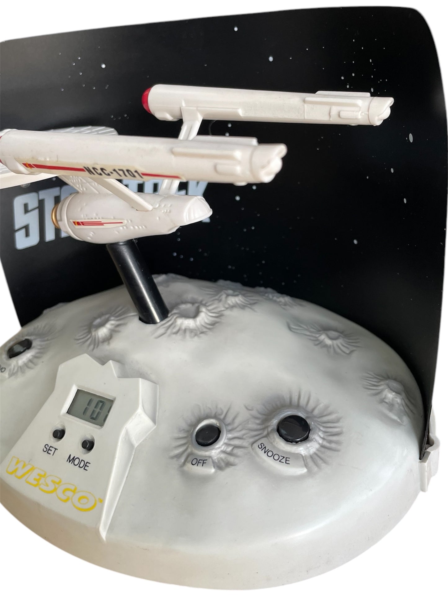 Vintage 1993 Star Trek The Original Series USS Enterprise NCC-1701 Talking Alarm Clock -&nbsp; Shop Stock Room Find