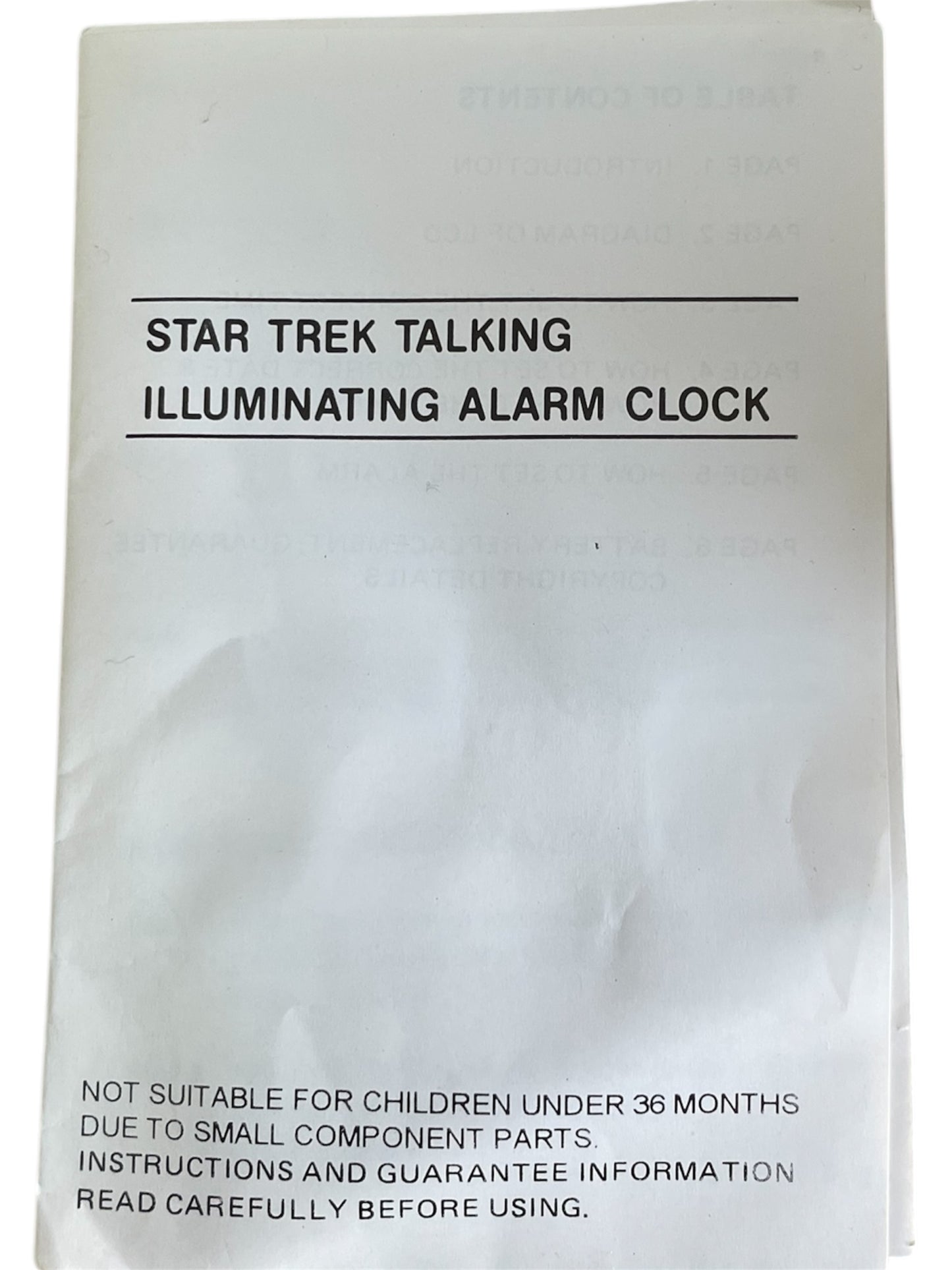 Vintage 1993 Star Trek The Original Series USS Enterprise NCC-1701 Talking Alarm Clock -&nbsp; Shop Stock Room Find