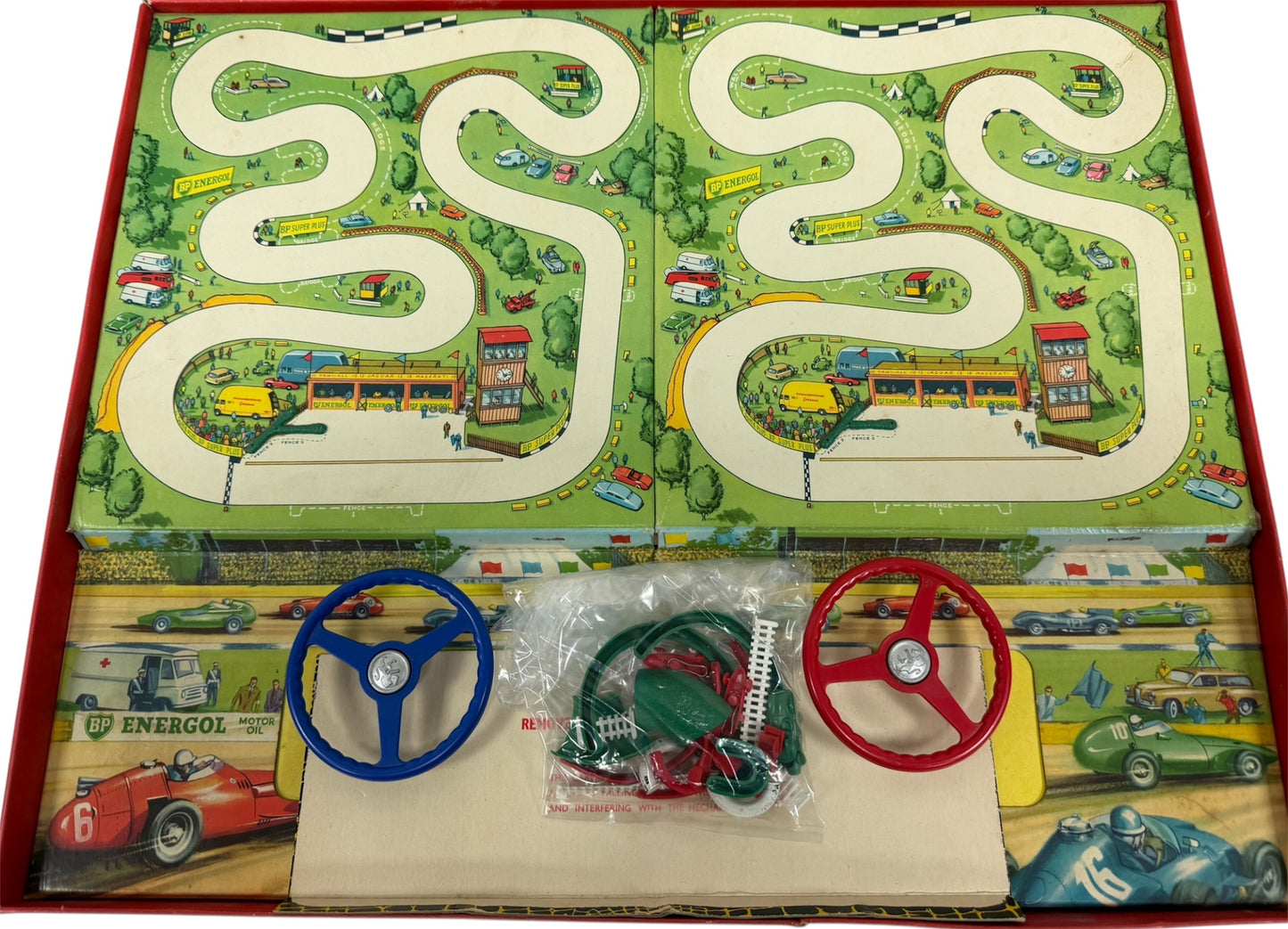 Vintage 1953 Merit Grand Prix Racing Game - Complete &amp; Working - In The Original Box