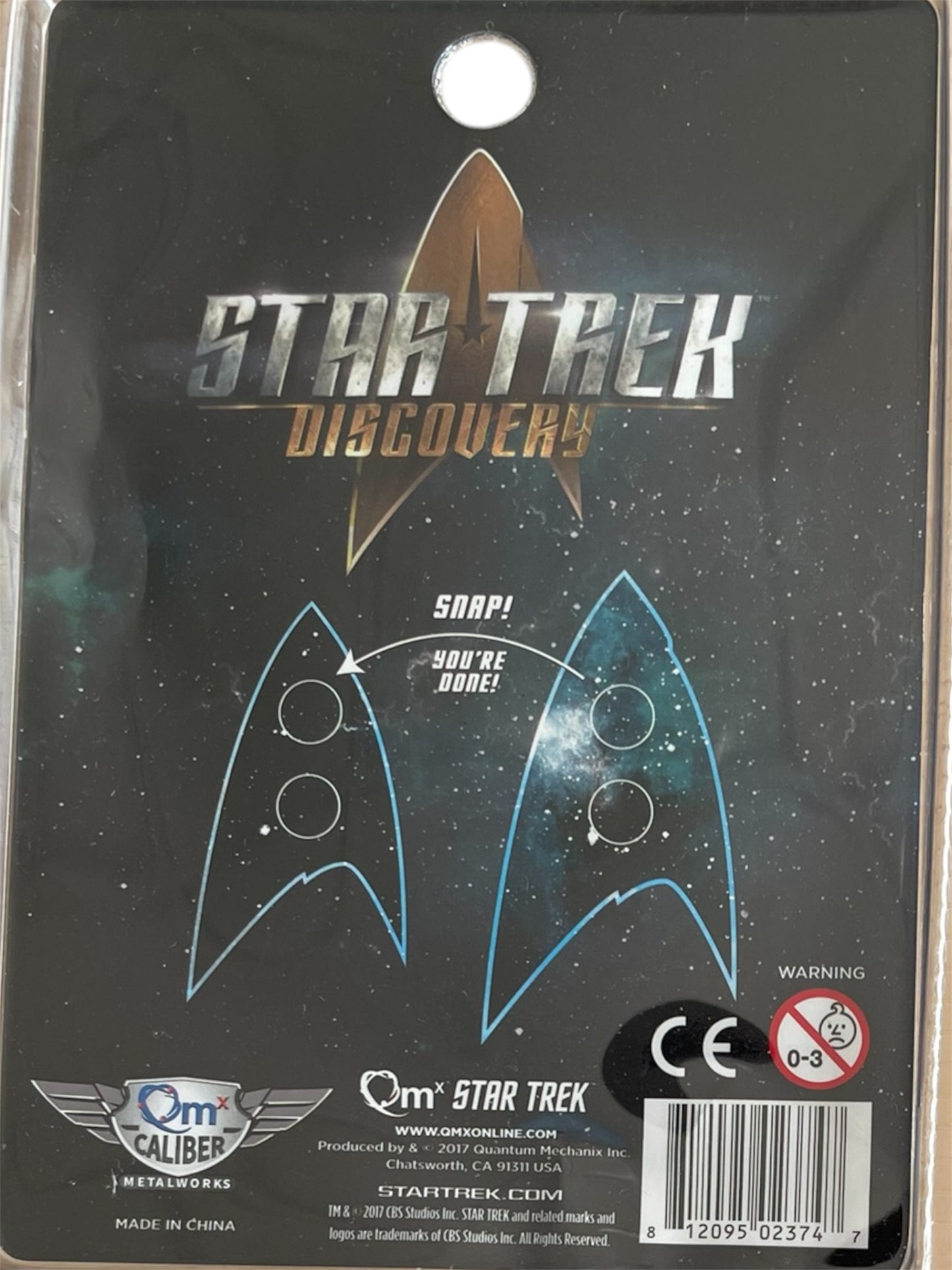 Quantum Mechanix Star Trek Discovery Starfleet Division Operations Badge Replica Brand New Factory Sealed