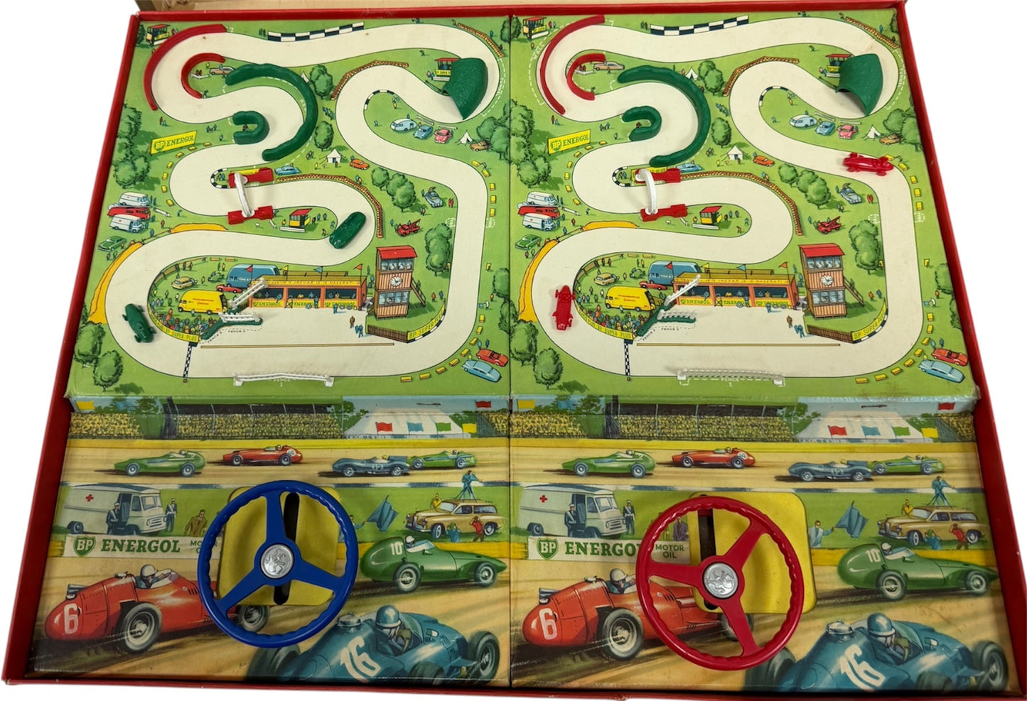 Vintage 1953 Merit Grand Prix Racing Game - Complete &amp; Working - In The Original Box