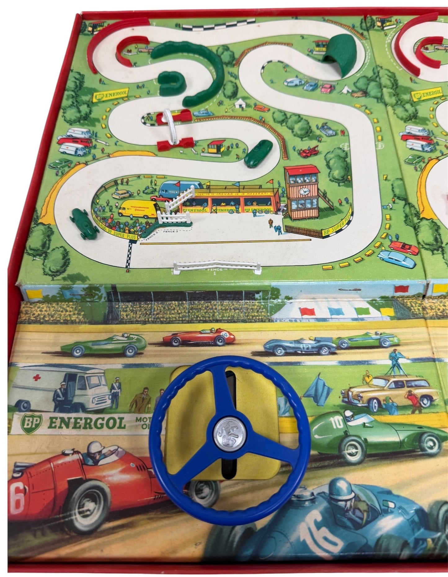 Vintage 1953 Merit Grand Prix Racing Game - Complete &amp; Working - In The Original Box