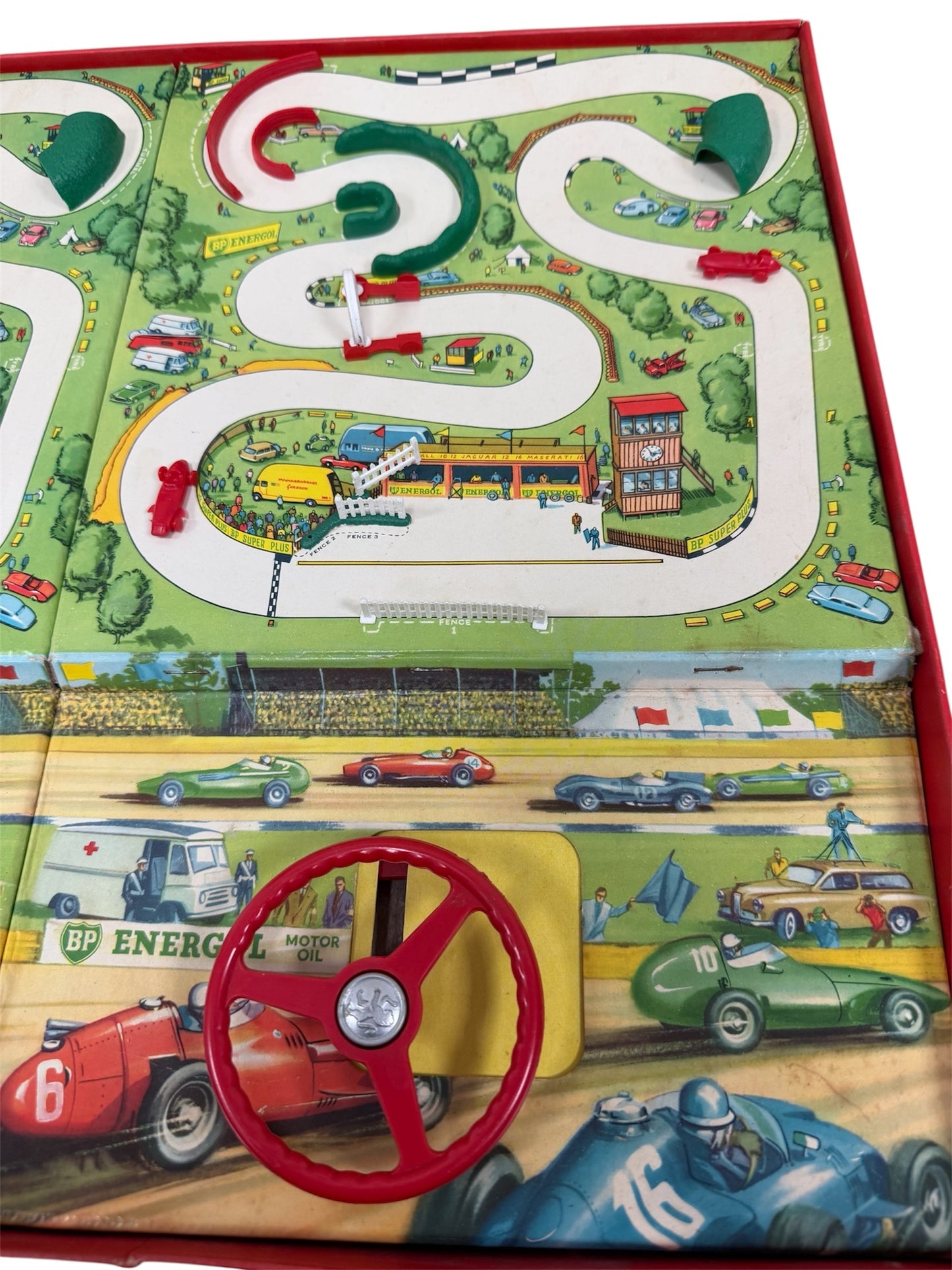 Vintage 1953 Merit Grand Prix Racing Game - Complete &amp; Working - In The Original Box