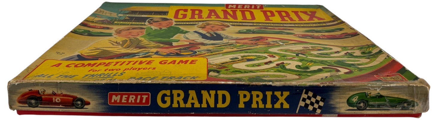 Vintage 1953 Merit Grand Prix Racing Game - Complete &amp; Working - In The Original Box