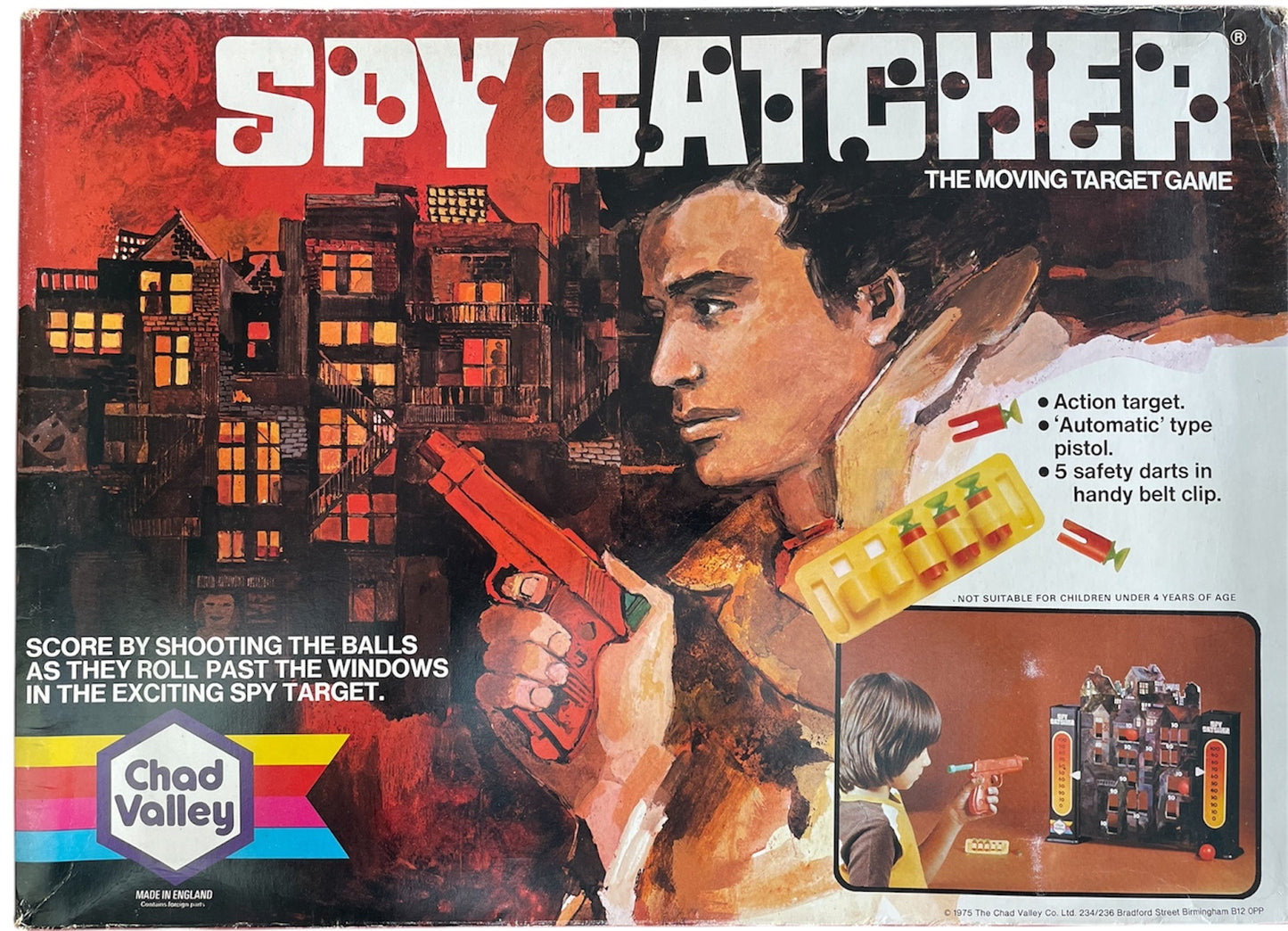 Vintage Chad Valley 1975 - Spy Catcher - The Moving Target Game - Fantastic Condition Complete In The Original Box