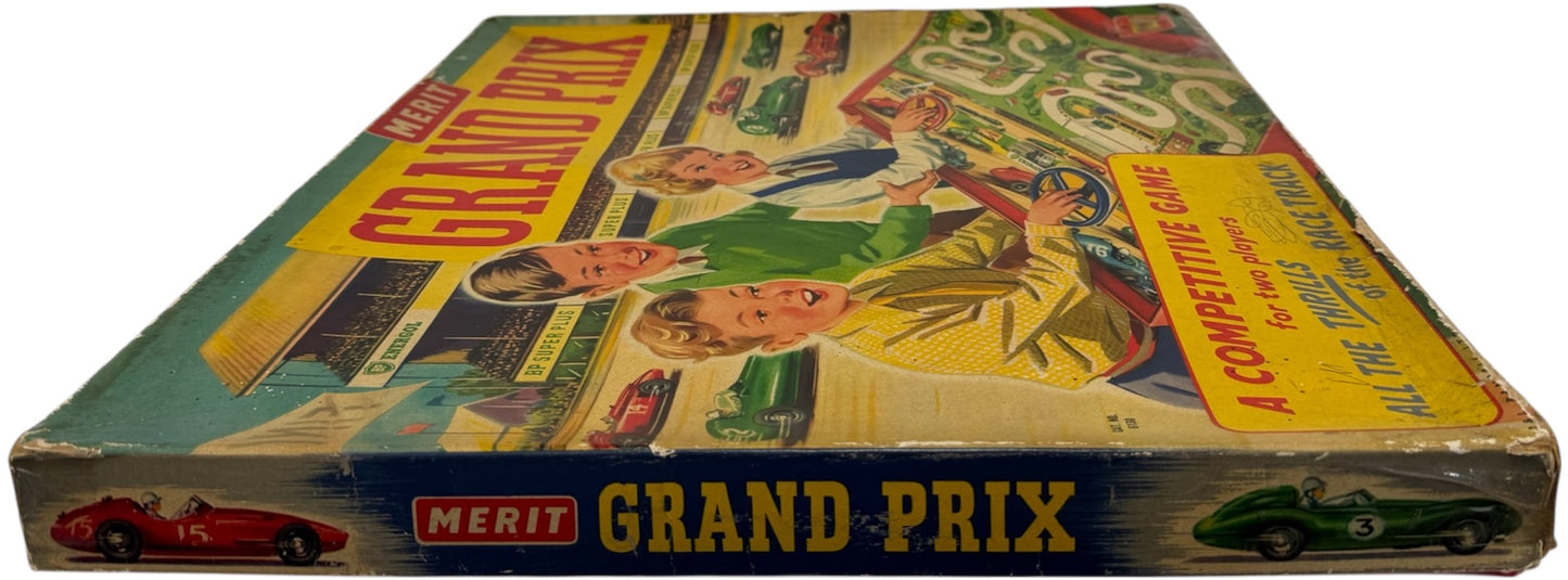 Vintage 1953 Merit Grand Prix Racing Game - Complete &amp; Working - In The Original Box