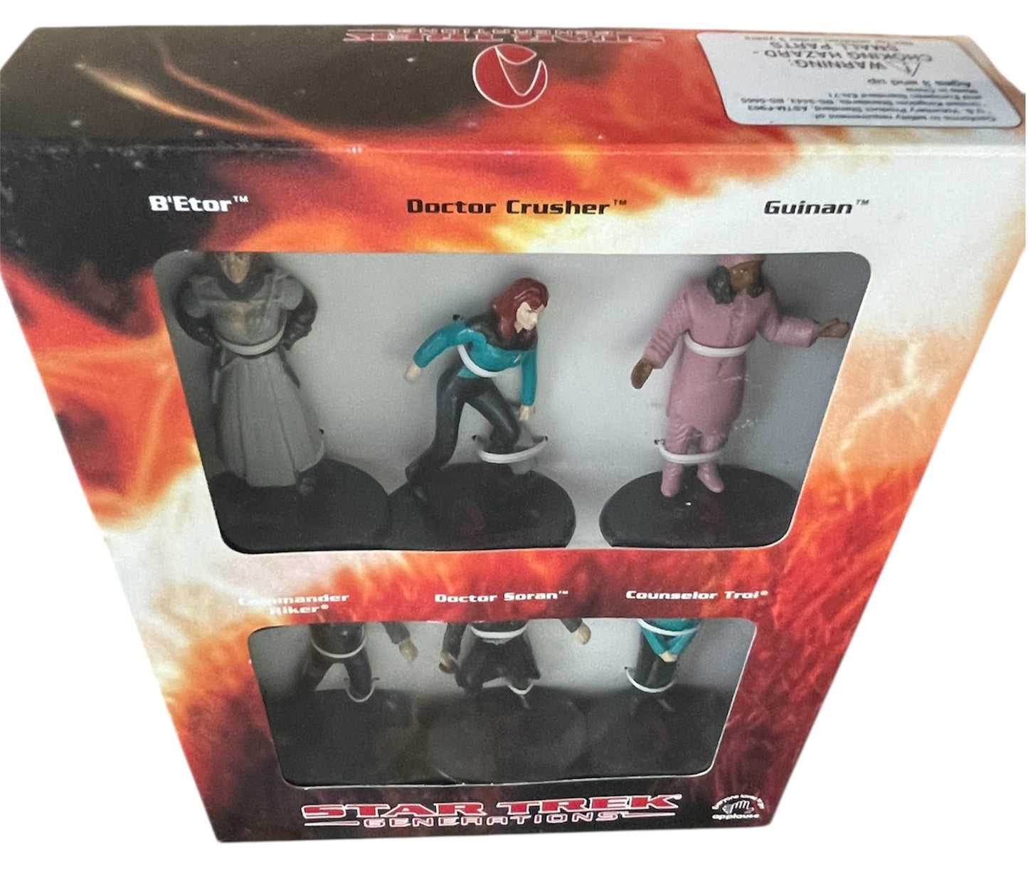 Vintage Applause 1994 Star Trek Generations Six Action Figure Box Set By Applause - Brand New Factory Sealed Shop Stock Room Find