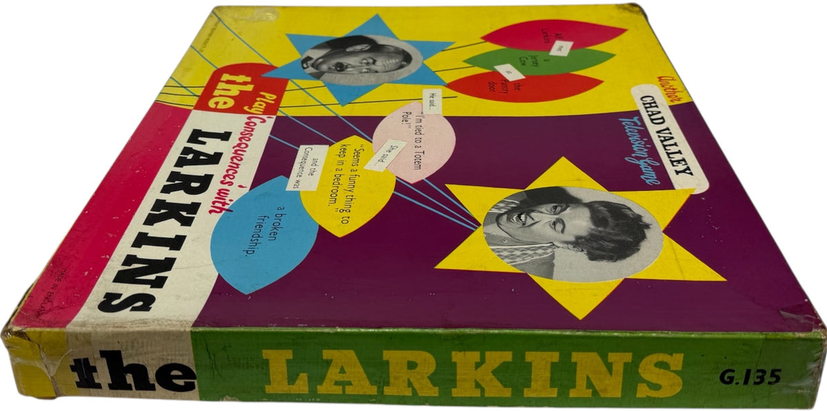 Vintage 1950s Chad Valley Television Game -Play Consequences With The Larkins - Unsold Shop Stock Room Find