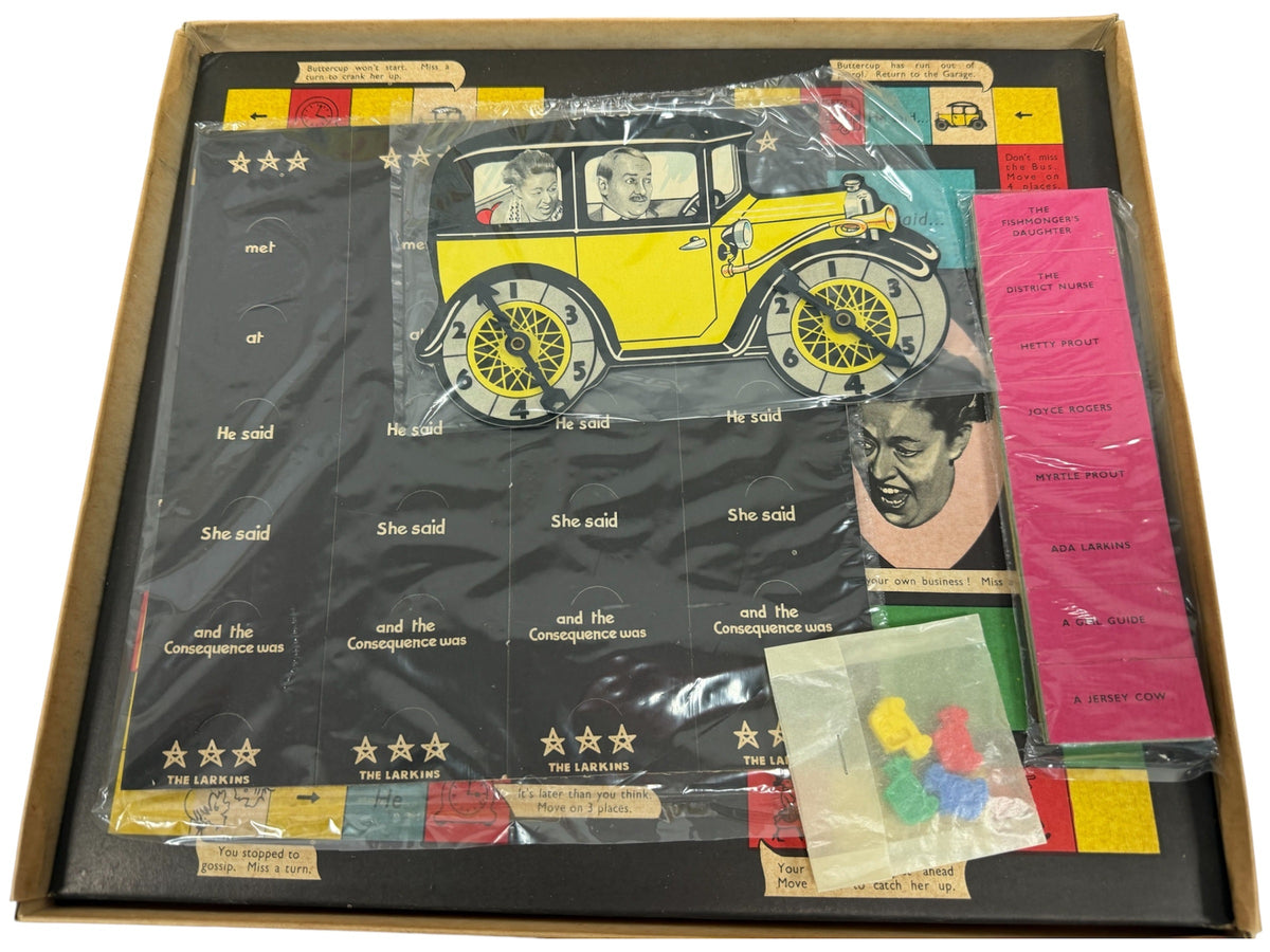 Vintage 1950s Chad Valley Television Game -Play Consequences With The Larkins - Unsold Shop Stock Room Find