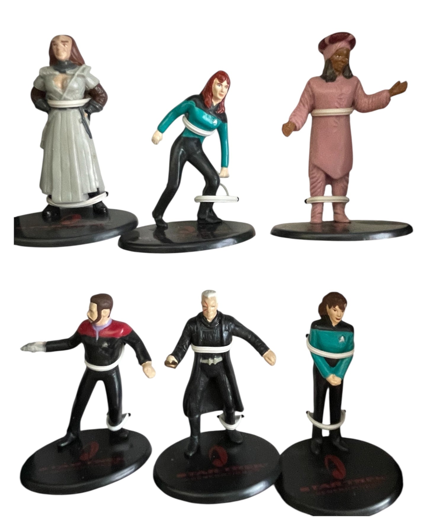 Vintage Applause 1994 Star Trek Generations Six Action Figure Box Set By Applause - Brand New Factory Sealed Shop Stock Room Find